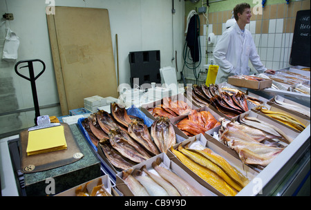 Billingsgate Fischmarkt, London, UK Stockfoto