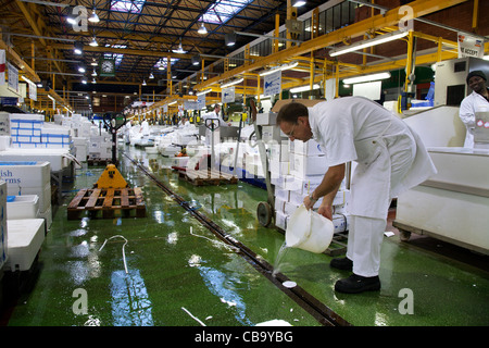 Billingsgate Fischmarkt, London, UK Stockfoto