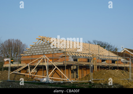 Neues Haus gebaut - einstöckigen Bungalow - UK Stockfoto