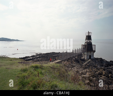 Battery Point Leuchtturm, Portishead UK Stockfoto