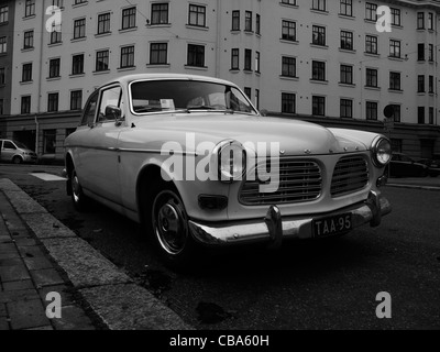 Historische Autos in Finnland Stockfoto