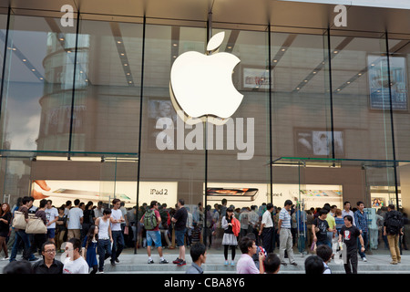 Eröffnung eines neuen Apple Store auf der Nanjing Road Shanghai VR China, Volksrepublik China, Asien Stockfoto