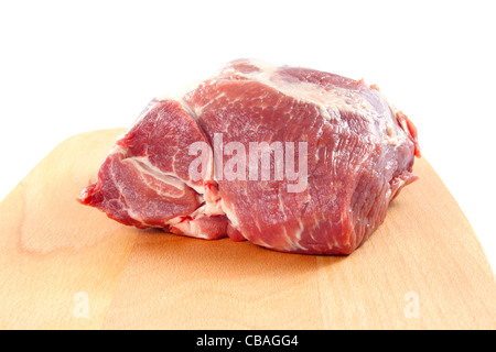 Stück der rohen Rindfleisch bereit, Verarbeitung Stockfoto