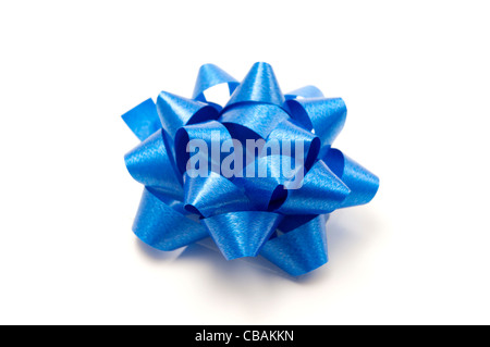 Blaues Band einen weißen Hintergrund Stockfoto