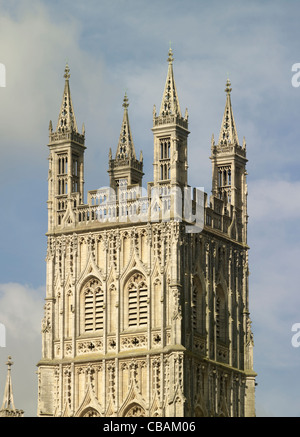 Turm der Kathedrale von Gloucester Stockfoto