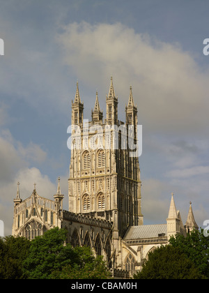 Turm der Kathedrale von Gloucester Stockfoto