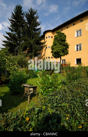 Berlin. Hufeisensiedlung. Hufeisen Sie Estate von Bruno Taut, UNESCO-Weltkulturerbe, Berlin Neukölln, Britz, Berlin, Deutschland. Stockfoto