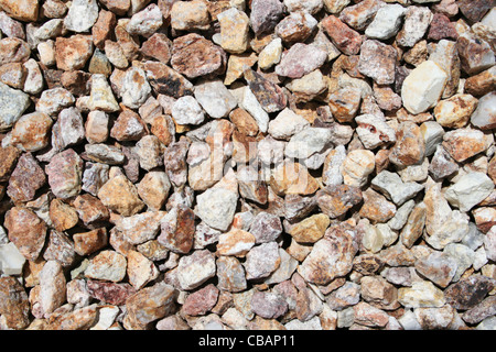 gebrochene eckige Granit Kies Hintergrund Stockfoto