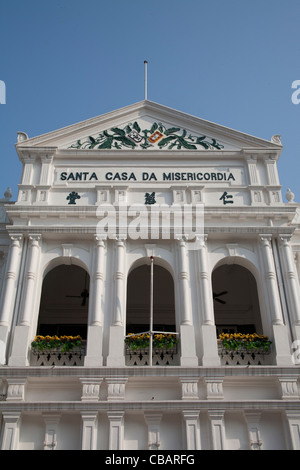 Die Fassade von Santa Casa da Misericordia Heilige Haus der Barmherzigkeit Macau SAR China Stockfoto