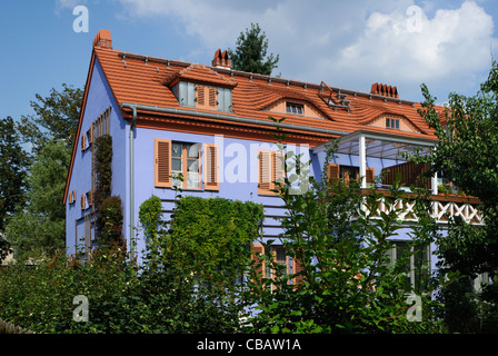 Gartenstadt Falkenberg, Tinte Box Kolonie, moderne Wohnsiedlungen, UNESCO-Weltkulturerbe, Bezirk Treptow, Berlin, Deutschland Stockfoto