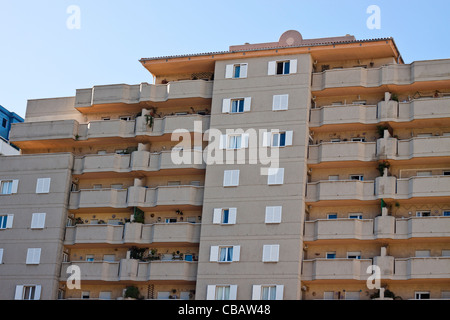 Detail der Wohnblock in Gibraltar. Stockfoto