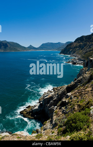 Hout Bay Panoramablick von Chapmans Peak Drive Western Cape Südafrika Stockfoto