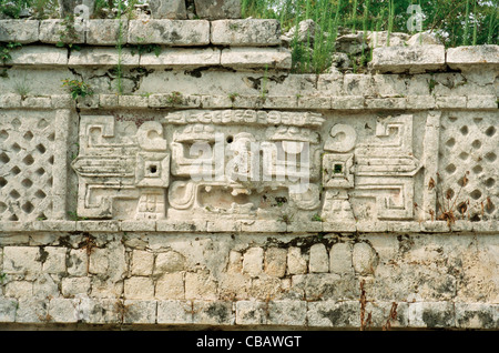 La Iglesia, Chichen Itza, Yucatan-Maya-carving Stockfoto