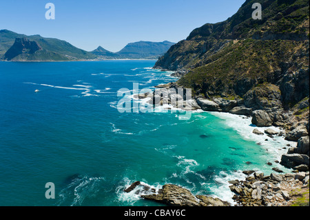 Hout Bay Panoramablick von Chapmans Peak Drive Western Cape Südafrika Stockfoto