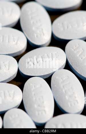 Aleve Naproxen Tabletten. Stockfoto