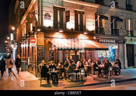 Paris Frankreich Straßencafé im freien Stockfoto