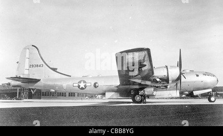 Ein WW11 USAAF B29 Superfortress-Bomber auf dem Laufsteg Stockfoto