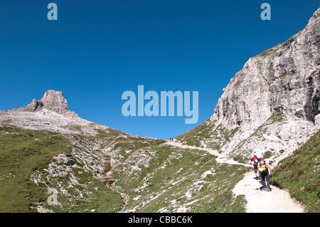 Berg in der Nähe von Forcella di Toblìn, Rifugio Locatelli, Alta Pusteria, Dolomiten, Südtirol, Italien, Europa Stockfoto