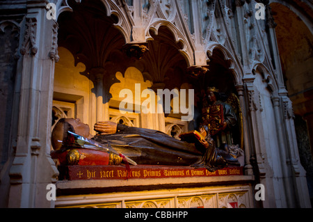 Vorherige Rahere Grab in St. Bartholomäus der großen Priorat-Kirche in London UK Stockfoto