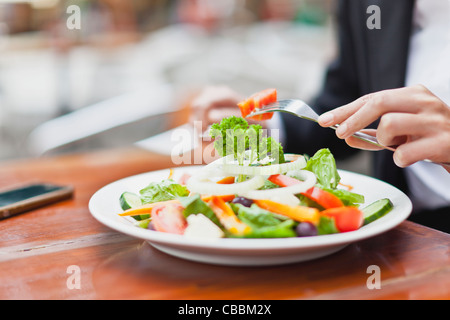 Nahaufnahme von Salat Stockfoto