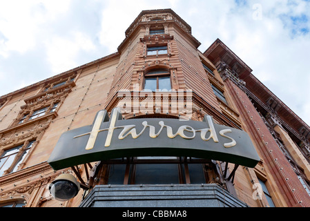 Exterieur des Kaufhaus Harrods in London, England. Stockfoto
