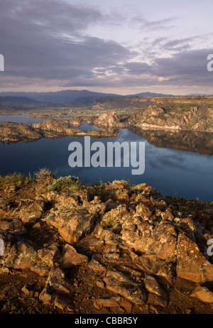 WASHINGTON - Banken See vom Gipfel des Steamboat Rock im Steamboat Rock State Park. Stockfoto