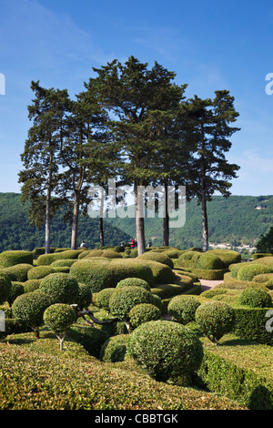 Gärten von Marqueyssac in der Dordogne, Frankreich Stockfoto