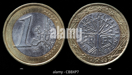 1 Euromünze, Frankreich, 1999 Stockfoto