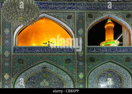 Irak, Kerbela. Der Schrein von Imam Husayn (Hussein) eines der Holisest Plätze für Shia Moslems Stockfoto