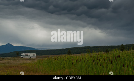 Camping am Echo Canyon Reservoir, Colorado. Stockfoto