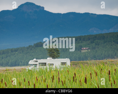 Camping am Echo Canyon Reservoir, Colorado. Stockfoto