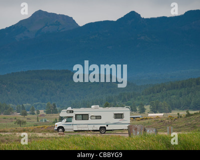 Camping am Echo Canyon Reservoir, Colorado. Stockfoto