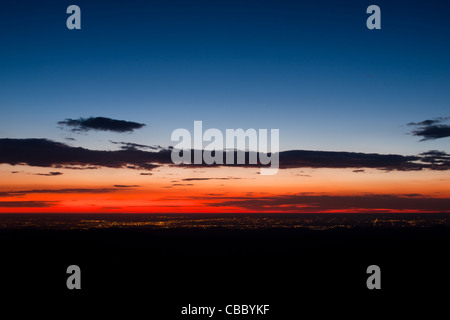 Sonnenaufgang bei 13.000 Fuß kann man von hier aus Denver. Mount Evans Wildnis, vordere Strecke, Kolorado. Stockfoto