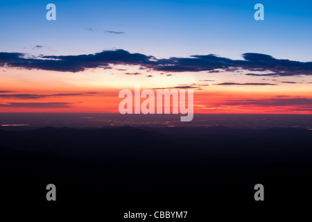 Sonnenaufgang bei 13.000 Fuß kann man von hier aus Denver. Mount Evans Wildnis, vordere Strecke, Kolorado. Stockfoto