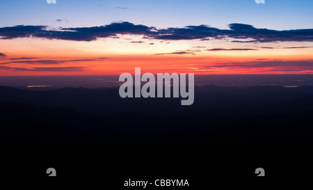 Sonnenaufgang bei 13.000 Fuß kann man von hier aus Denver. Mount Evans Wildnis, vordere Strecke, Kolorado. Stockfoto