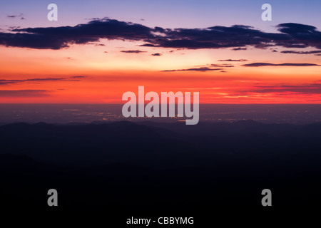 Sonnenaufgang bei 13.000 Fuß kann man von hier aus Denver. Mount Evans Wildnis, vordere Strecke, Kolorado. Stockfoto