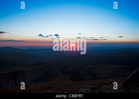 Sonnenaufgang bei 13.000 Fuß kann man von hier aus Denver. Mount Evans Wildnis, vordere Strecke, Kolorado. Stockfoto