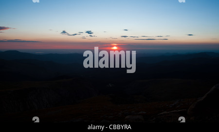 Sonnenaufgang bei 13.000 Fuß kann man von hier aus Denver. Mount Evans Wildnis, vordere Strecke, Kolorado. Stockfoto