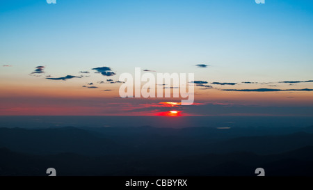 Sonnenaufgang bei 13.000 Fuß kann man von hier aus Denver. Mount Evans Wildnis, vordere Strecke, Kolorado. Stockfoto