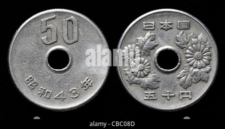 50-Yen-Münze, Japan, 1969 Stockfoto