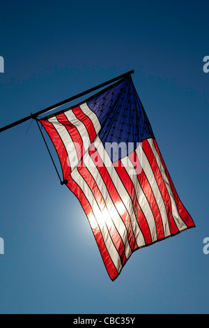 Stars And Stripes, Old Glory, der Star Spangled Banner. Die nationale Flagge der Vereinigten Staaten von Amerika Stockfoto