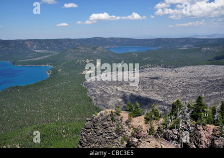 Blick vom Paulina Peak Beobachtung Suche bei Newberry vulkanischen Nationaldenkmal außerhalb Bend, Oregon Stockfoto