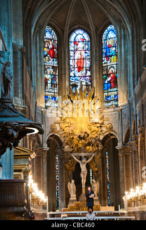 St. Merri Eglise Saint Kirche Paris Frankreich Stockfoto
