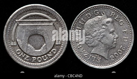 1 Pfund Münze, UK, 2006 Stockfoto