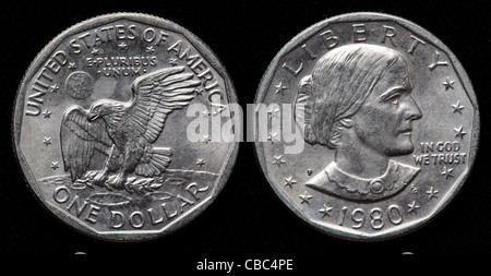 1-Dollar-Münze, USA, 1980 Stockfoto