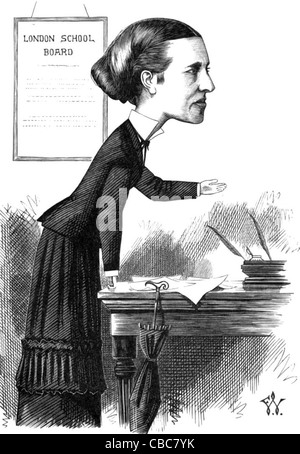 ELIZABETH GARRETT ANDERSON (1836 – 1917), britischer Arzt und Feministin nach Wahl zum ersten London School Board im Jahre 1870 Stockfoto