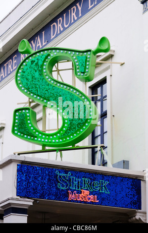 Shrek das musikalische Zeichen, Theatre Royal, Drury Lane, London, England, UK Stockfoto