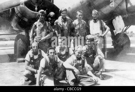 Die Besatzung eines amerikanischen B17-Bomber in Italien während WW11 Stockfoto