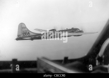 Ein WW11 USAAF B29 Superfortress-Bomber im Flug Stockfoto