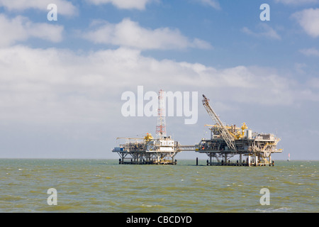 Erdgas oder Methan-Plattformen in der Mobile Bay Alabama Stockfoto